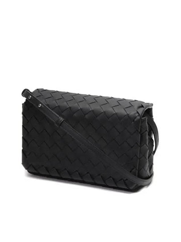 Intrecciato Cross Bag Black - BOTTEGA VENETA - BALAAN 1