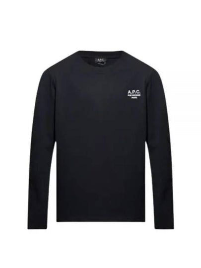 Men's Oliver Logo Long Sleeve T-Shirt Black - A.P.C. - BALAAN 2