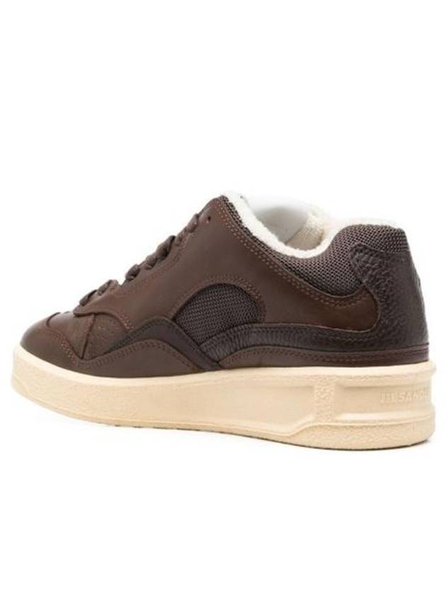 Basket Leather Low Top Sneakers Brown - JIL SANDER - BALAAN 5