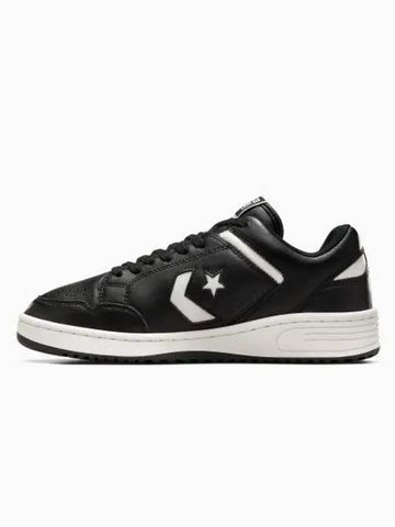 Weapon Leather Low Top Sneakers Black - CONVERSE - BALAAN 1