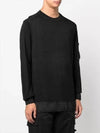 Lens Detail Long Sleeve Wool Knit Top Black - CP COMPANY - BALAAN 4