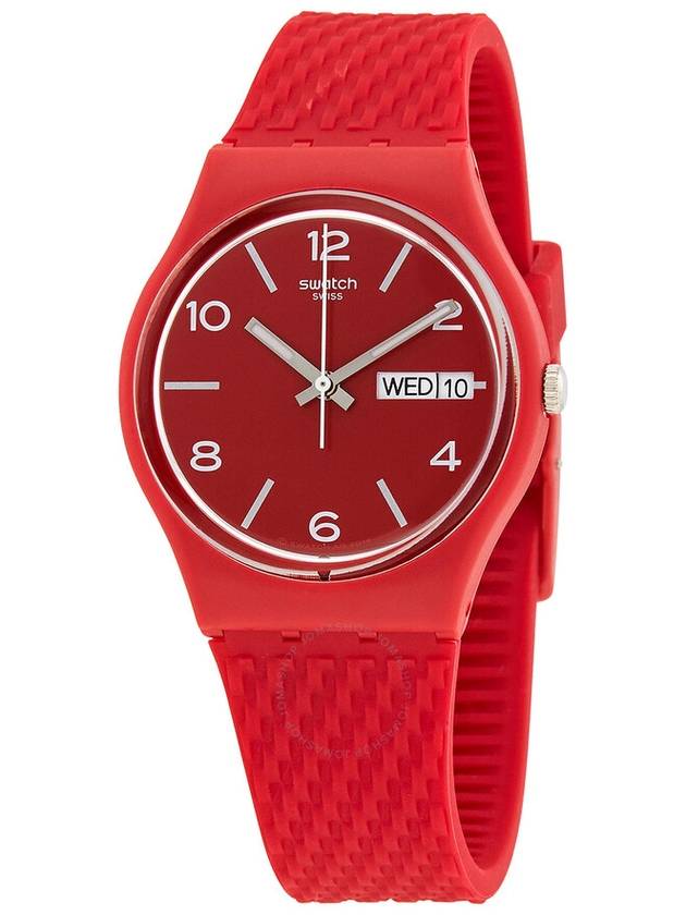 Swatch Lazered Quartz Red Dial Unisex Watch GR710 - SWATCH - BALAAN 1