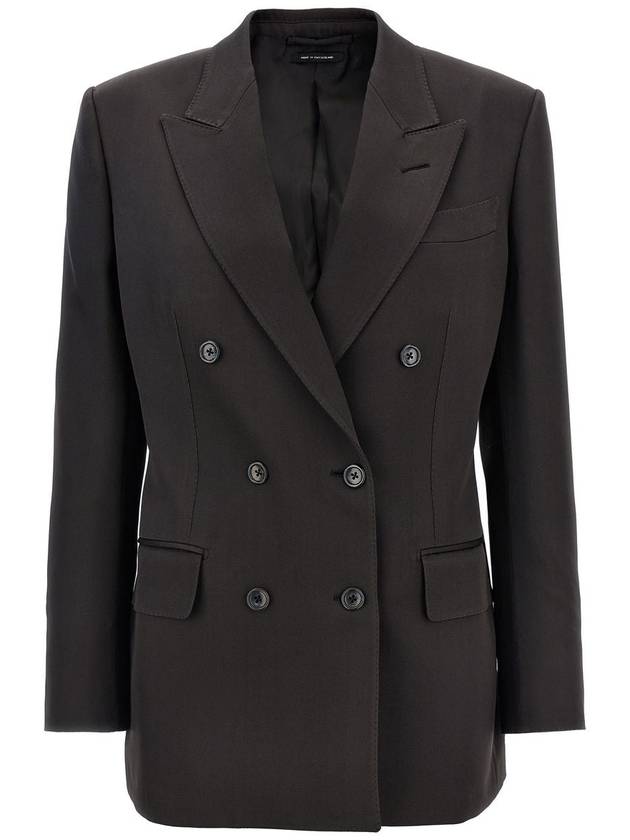 Tom Ford Twill Double-Breasted Blazer - TOM FORD - BALAAN 1