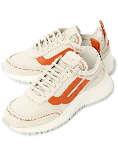 Darys Low-Top Sneakers Orange White - BALLY - BALAAN 2