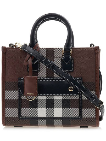 Tartan Check Freya Mini Tote Bag Brown - BURBERRY - BALAAN 2