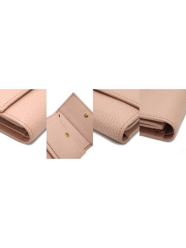 Gucci 546584 Baby Pink Textured GG Marmont Small 3 fold Bicycle Wallet - GUCCI - BALAAN 10