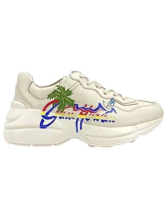 Hawaiian print Rhyton low-top sneakers - GUCCI - BALAAN.