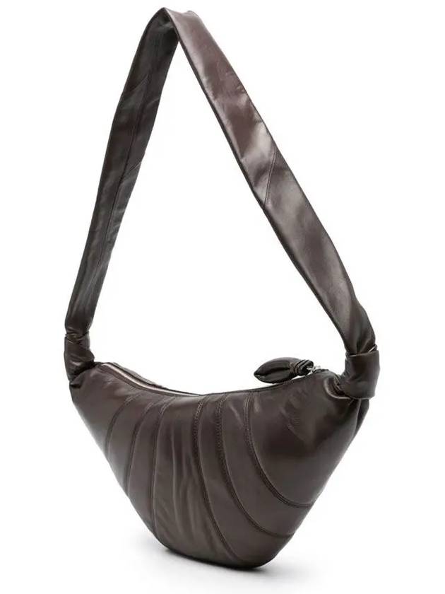 Croissant Medium Soft Nappa Leather Cross Bag Pecan Brown - LEMAIRE - BALAAN 3