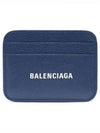 Grainy Leather Cash Card Holder  Navy - BALENCIAGA - BALAAN 2