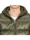 Men's Padded Wool Cardigan Dark Green - MONCLER - BALAAN 9