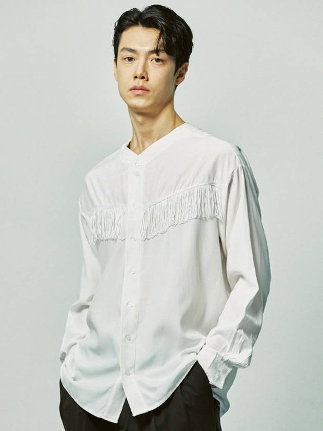 western fringe shirt white - S SY - BALAAN 6