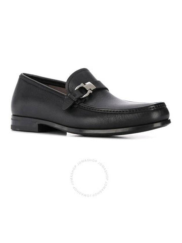 Salvatore Ferragamo Tubolari Men's Black Gancini Moccasin, Brand Size 7.5 EEE - SALVATORE FERRAGAMO - BALAAN 1