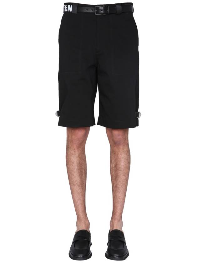 Regular Fit Bermuda Shorts Black - ALEXANDER MCQUEEN - BALAAN 2