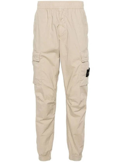 Stretch Cotton Tela Paracadute Cargo Straight Pants Sand - STONE ISLAND - BALAAN 2