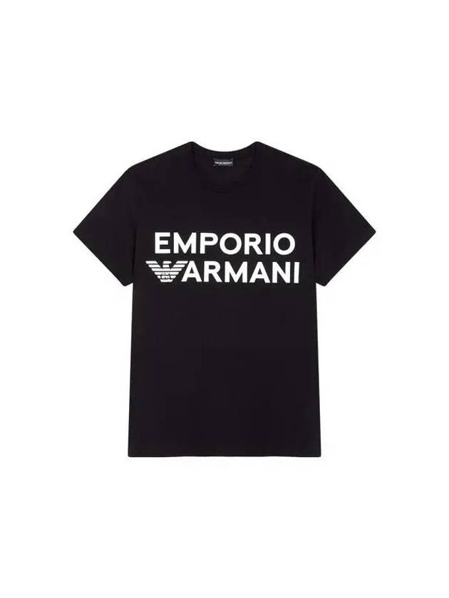 UNDERWEAR Men s Big Logo Crew Neck Lounge T Shirt Black 270192 - EMPORIO ARMANI - BALAAN 1