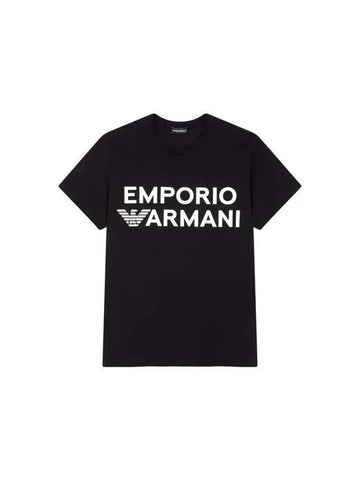 UNDERWEAR Men's Big Logo Crew Neck Lounge TShirt Black 270767 - EMPORIO ARMANI - BALAAN 1