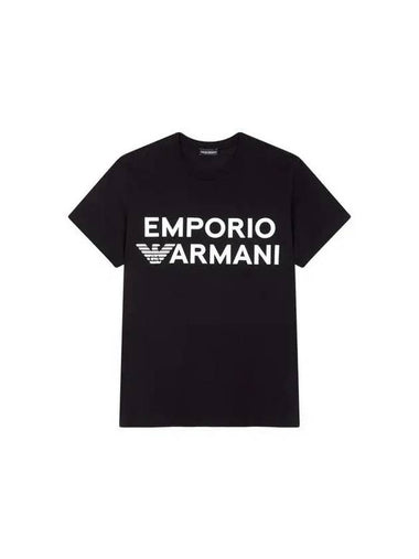 UNDERWEAR Men s Big Logo Crew Neck Lounge T Shirt Black 270192 - EMPORIO ARMANI - BALAAN 1