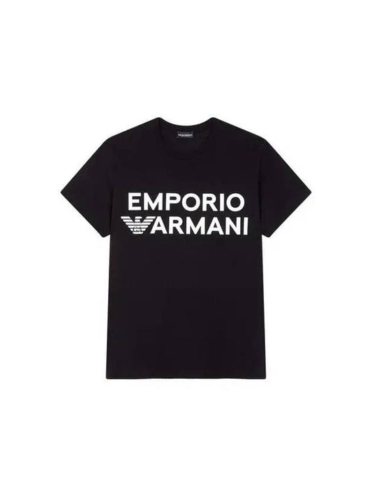 UNDERWEAR Men s Big Logo Crew Neck Lounge T Shirt Black 270192 - EMPORIO ARMANI - BALAAN 1