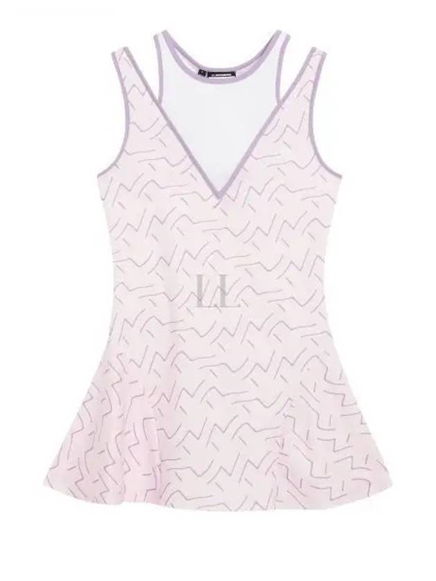 Sportswear Matilda Outline Bridge Wave Print Short Dress Pink - J.LINDEBERG - BALAAN 2