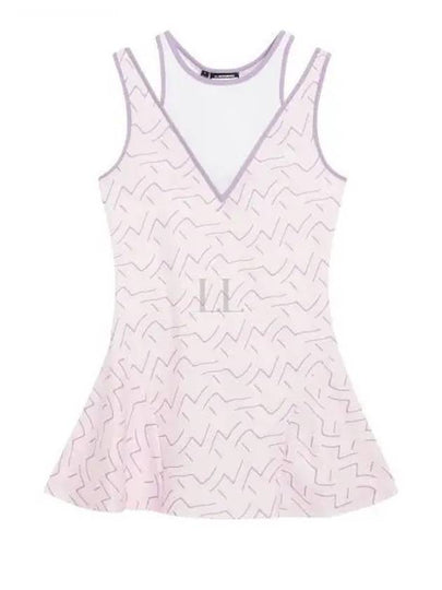 Sportswear Matilda Outline Bridge Wave Print Short Dress Pink - J.LINDEBERG - BALAAN 2