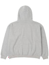 Men's Embroidery Logo Hoodie Grey - STOCKHOLM SYNDROME - BALAAN 3