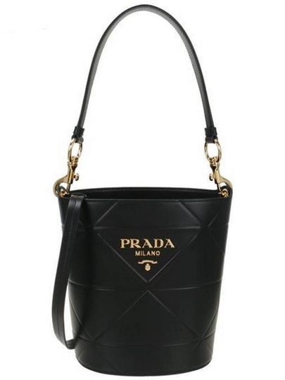 Top Stitching Bucket Bag Black - PRADA - BALAAN 2