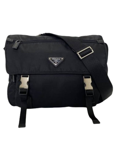 Triangular logo Pocono nylon buckle medium messenger bag 1BD671 - PRADA - BALAAN 1