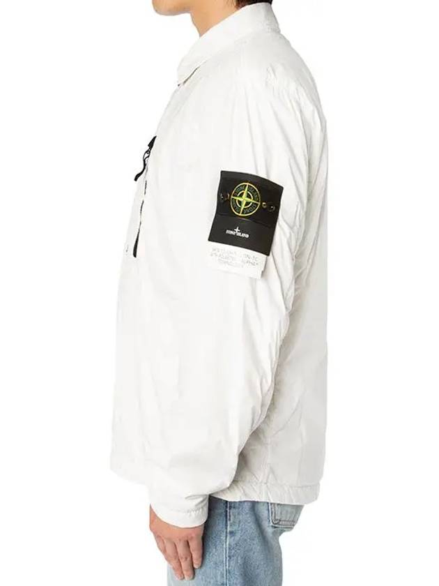 Skin Touch Nylon Garment Dyed Jacket White - STONE ISLAND - BALAAN 7