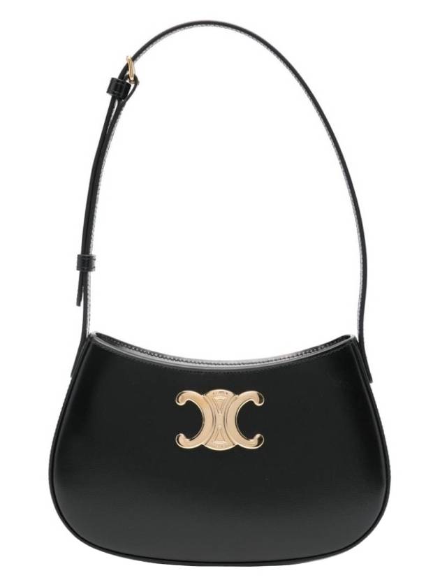 Calfskin Medium Tilly Shoulder Bag Black - CELINE - BALAAN 4