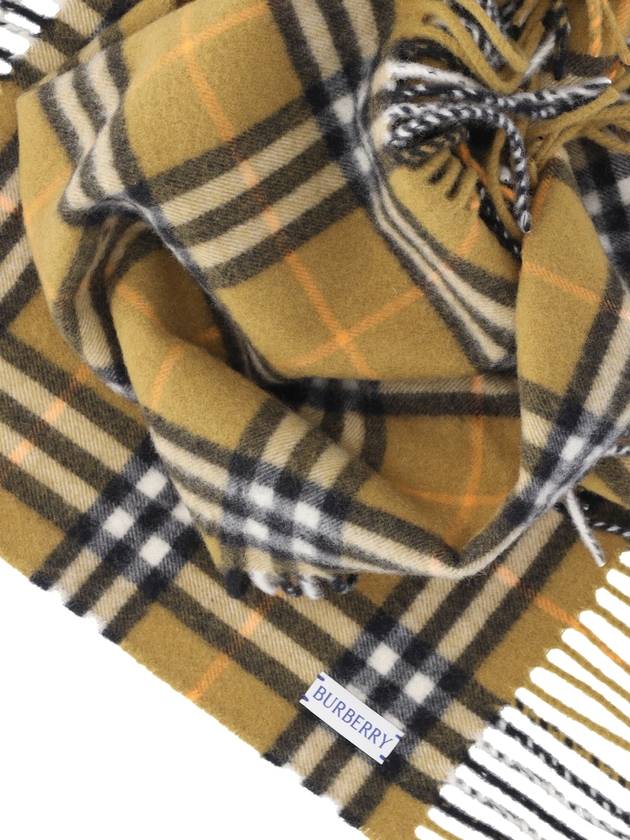 Happy Check Cashmere Scarf Oxide - BURBERRY - BALAAN 3