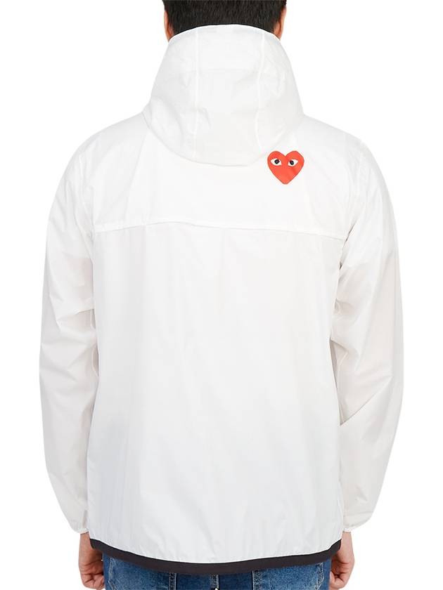 Small Heart Wappen Windbreaker White - COMME DES GARCONS - BALAAN 6