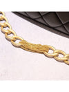 Gold metal chain tassel decorated folding closure shoulder bag gold plated black AS4172 - CHANEL - BALAAN 8