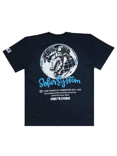 Astronaut Printing Overfit Short Sleeve T-Shirt Navy - CODE I'M - BALAAN 1