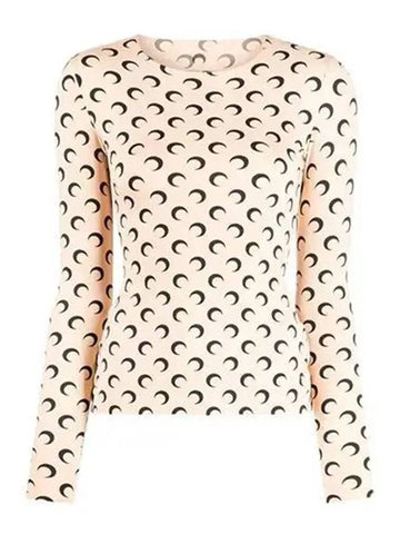 All over moon printing long sleeve top T068ICONWJERPA000109 - MARINE SERRE - BALAAN 1