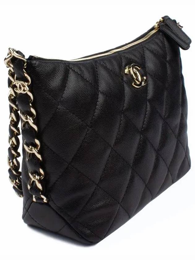 CC Logo Chain Hobo Shoulder Bag Black - CHANEL - BALAAN 5