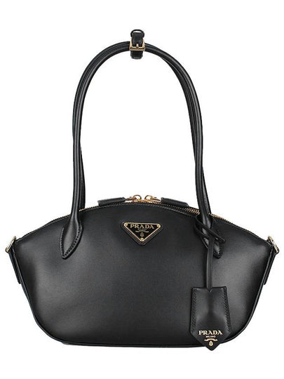 Small Leather Hand Shoulder Bag Black - PRADA - BALAAN 2