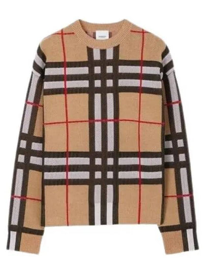 Vintage Check Crew Neck Knit Top Archive Beige - BURBERRY - BALAAN 2