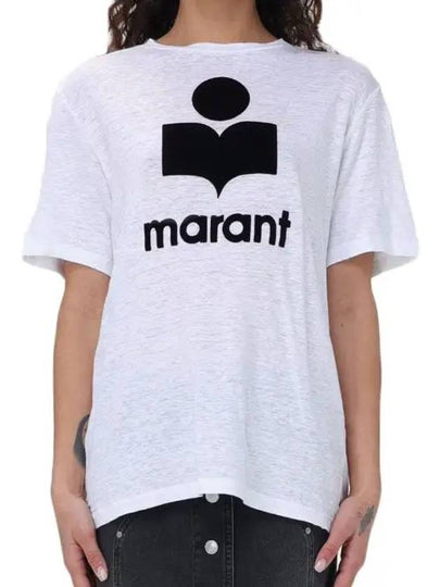 Zewel Logo Short sleeve T shirt White - ISABEL MARANT ETOILE - BALAAN 2