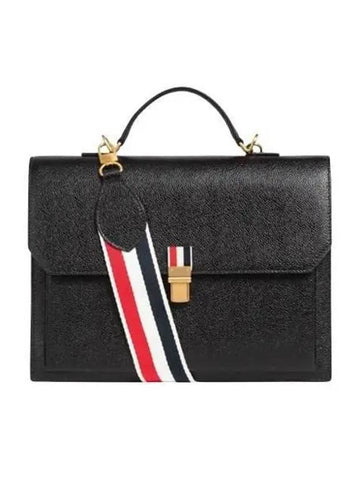 School top handle tote bag black UAG065A 00198 - THOM BROWNE - BALAAN 1