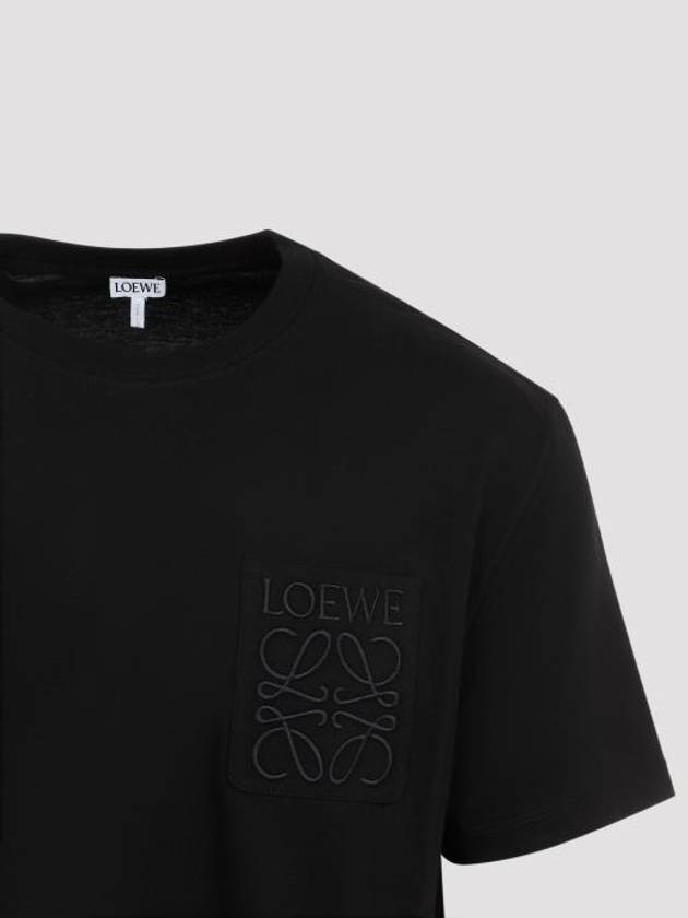 Relaxed Fit Cotton Short Sleeve T-Shirt Black - LOEWE - BALAAN 6