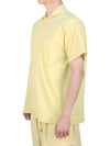 Poplin Pajamas Organic Cotton Short Sleeve Shirt Lemonade - TEKLA - 4