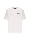 Logo Embroidery Short Sleeve T-Shirt White - FENDI - BALAAN 1