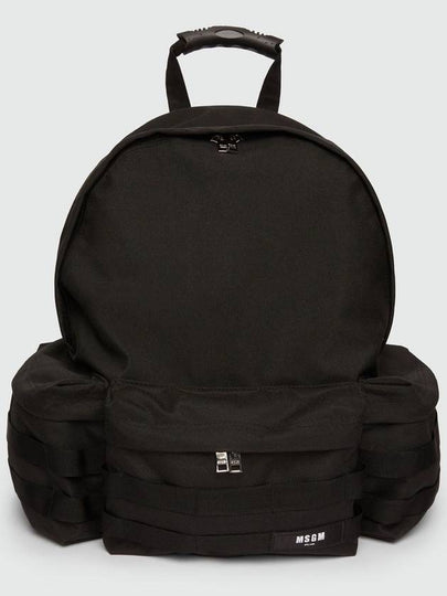 Logo Tag Backpack Black - MSGM - BALAAN 2