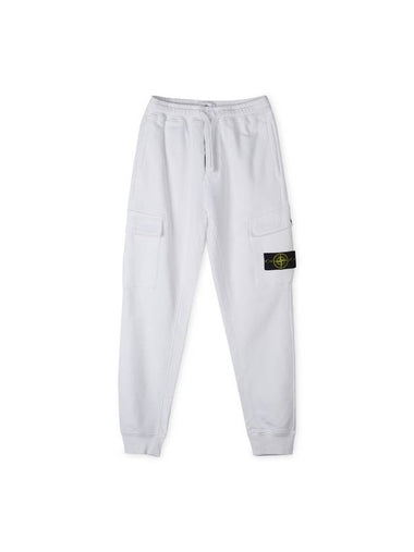 Wappen Patch Jogger Baggy Pants White - STONE ISLAND - BALAAN 1