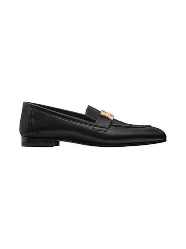 Paris Goatskin Loafers Permabrass Noir - HERMES - BALAAN 1