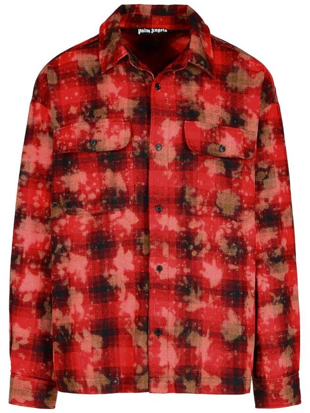 Palm Angels Red Cotton Blend Shirt - PALM ANGELS - BALAAN 1