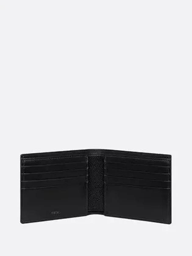 Saddle Grained Calfskin Leather Cald Wallet Black - DIOR - BALAAN 4