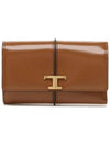 T Timeless Leather Medium Wallet Brown - TOD'S - BALAAN 2