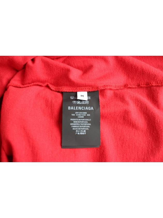 BB Laurel Logo Short Sleeve T Shirt Red M - BALENCIAGA - BALAAN 8