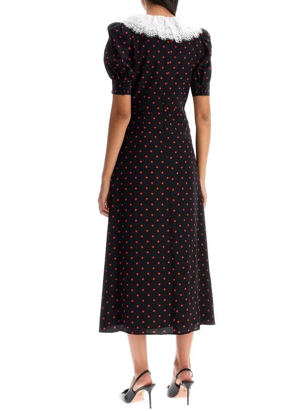 "polka dot silk midi dress" - ALESSANDRA RICH - BALAAN 3